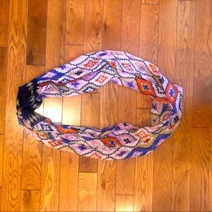 Tribal print infinity scarf